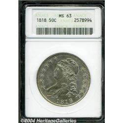 1818 50C MS63 ANACS. O-111, R.1. A small
