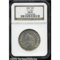 1826 50C AU58 NGC. O-118a, R.1. Vivid