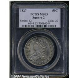 1827 50C Square Base 2 MS63 PCGS. O-117, R.3.