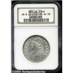 1828 50C Square Base 2, Small 8, Large Letters