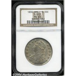 1830 50C Small 0 MS63 NGC. O-113, R.2. A die