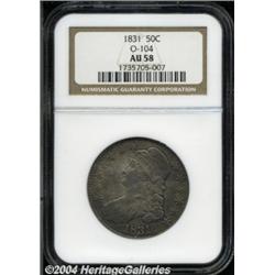 1831 50C AU58 NGC. O-104, R.1. Well struck