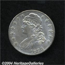 1834 50C Large Date, Large Letters AU58