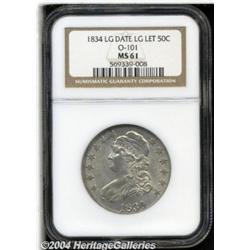1834 50C Large Date, Large Letters MS61 NGC.