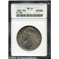 1834 50C Large Date, Small Letters MS61 ANACS.