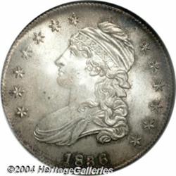 1836 50C Lettered Edge MS64 NGC. O-102, R.3.