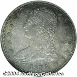 1836 50C Reeded Edge MS61 NGC. The 1836 is a