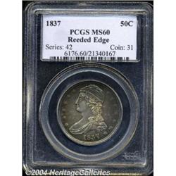 1837 50C MS60 PCGS. Well struck, except for a