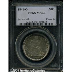 1841-O 50C MS63 PCGS. Lovely tobacco-brown,