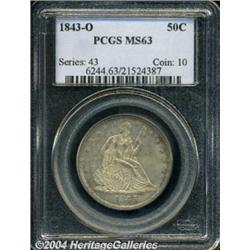 1843-O 50C MS63 PCGS. Although relatively