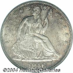 1846 50C Medium Date MS64 PCGS. Well detailed