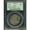 Image 1 : 1853 50C Arrows and Rays MS62 PCGS. Well