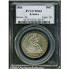 Image 1 : 1854 50C Arrows MS63 PCGS. Olive-gold and