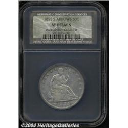 1855-S 50C Arrows VF Details, Improperly
