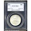 Image 1 : 1861 50C MS64 PCGS. Satiny-white with pinpoint