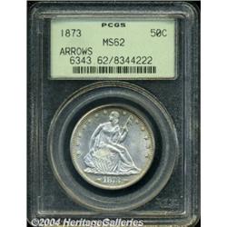 1873 50C Arrows MS62 PCGS. Well struck with