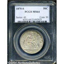 1875-S 50C MS64 PCGS. A sizeable original