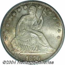 1876 50C MS65 PCGS. Type One Reverse. Radiant