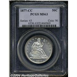 1877-CC 50C MS63 PCGS. As with many 1877-CC