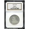 Image 1 : 1877-S 50C MS63 NGC. Type Two Reverse. A