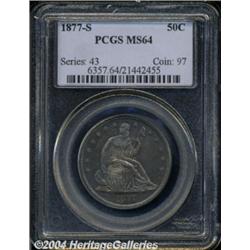 1877-S 50C MS64 PCGS. Type One reverse. This