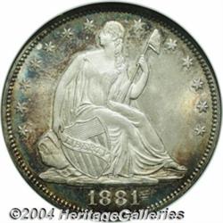 1881 50C MS66 NGC. Struck during the "lost