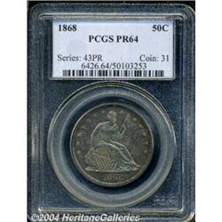1868 50C PR64 PCGS. Fully struck, with a deep