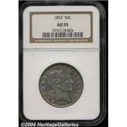 1892 50C AU55 NGC. Characteristically sharp