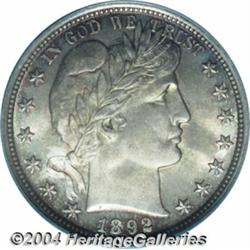 1892 50C MS65 PCGS. A delightful, colorful