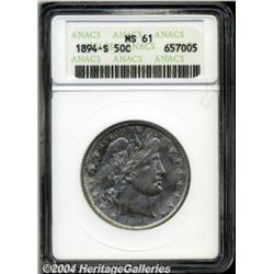 1894-S 50C MS61 ANACS. Razor-sharp striking