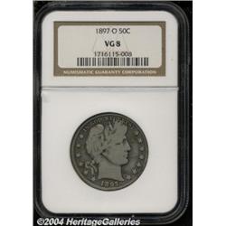 1897-O 50C VG8 NGC. A desirable full rimmed