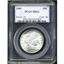 1905 50C MS62 PCGS. Well struck with pleasing