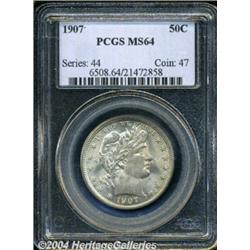1907 50C MS64 PCGS. A well defined example