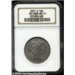 1907-O 50C MS62 NGC. Ex: Pittman. Moderate to