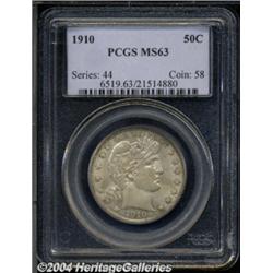 1910 50C MS63 PCGS. Well struck with creamy,