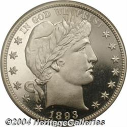 1893 50C PR66 Deep Cameo PCGS. An untoned,