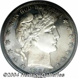 1894 50C PR65 Cameo PCGS. Third year of issue