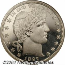 1897 50C PR67 Cameo NGC. A stunningly