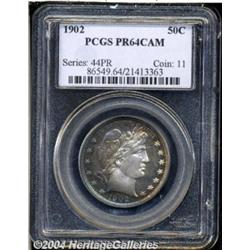 1902 50C PR64 Cameo PCGS. This near-Gem Proof