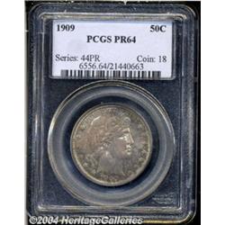 1909 50C PR64 PCGS. Dappled gunmetal-gray,