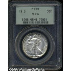 1916 50C MS66 PCGS. Someone must have lovingly