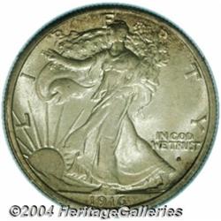 1916-S 50C MS64 PCGS. A lustrous and crisply