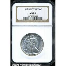 1917-D 50C Reverse MS63 NGC. Although the