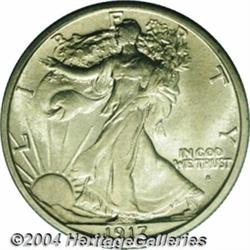 1917-S 50C Obverse MS63 PCGS. The scarcer of