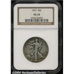 1921 50C VG10 NGC. A wholly original example