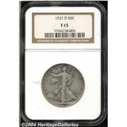 1921-D 50C Fine 15 NGC. One of the keys to the
