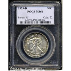 1929-D 50C MS64 PCGS. Light golden color