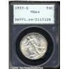 Image 1 : 1933-S 50C MS64 PCGS. Wisps of tan patina