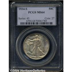 1934-S 50C MS64 PCGS. Well struck and