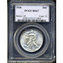 1936 50C MS67 PCGS. Fully struck and highly